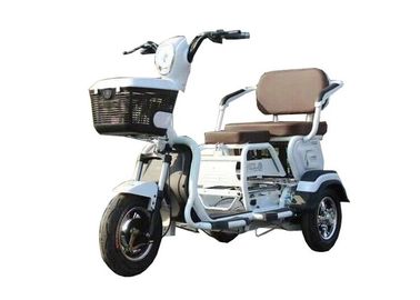 중국 20AH 건전지 전기 3개의 바퀴 오토바이, 화물 발동기 달린 자전거 백색 플라스틱 몸 협력 업체